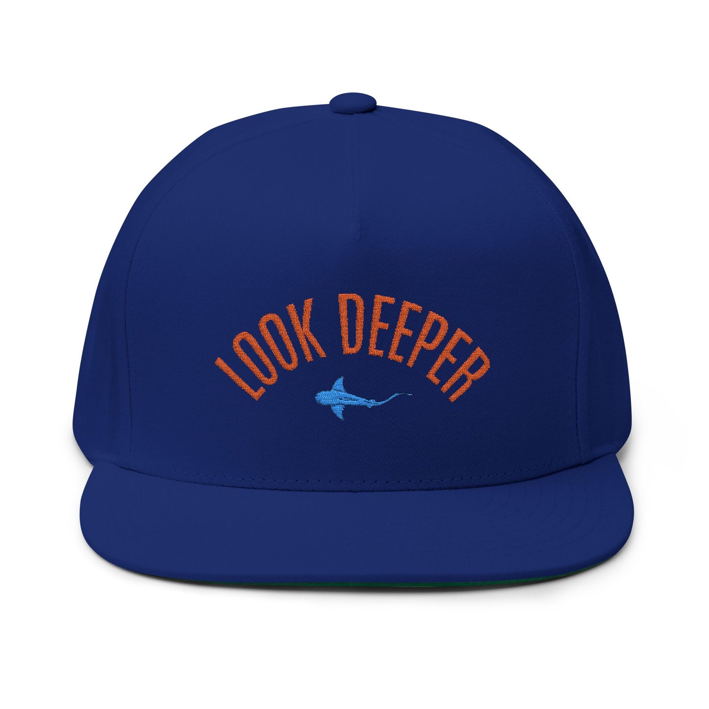Look Deeper Flat Embroidered Brim Hat